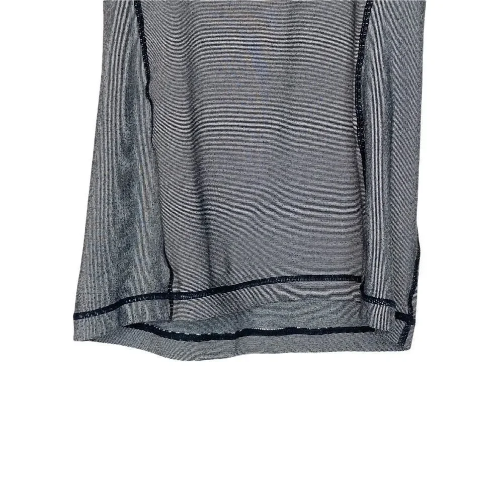 LULULEMON | Scoop Neck Black & Gray Microstripe RacerBack Tank